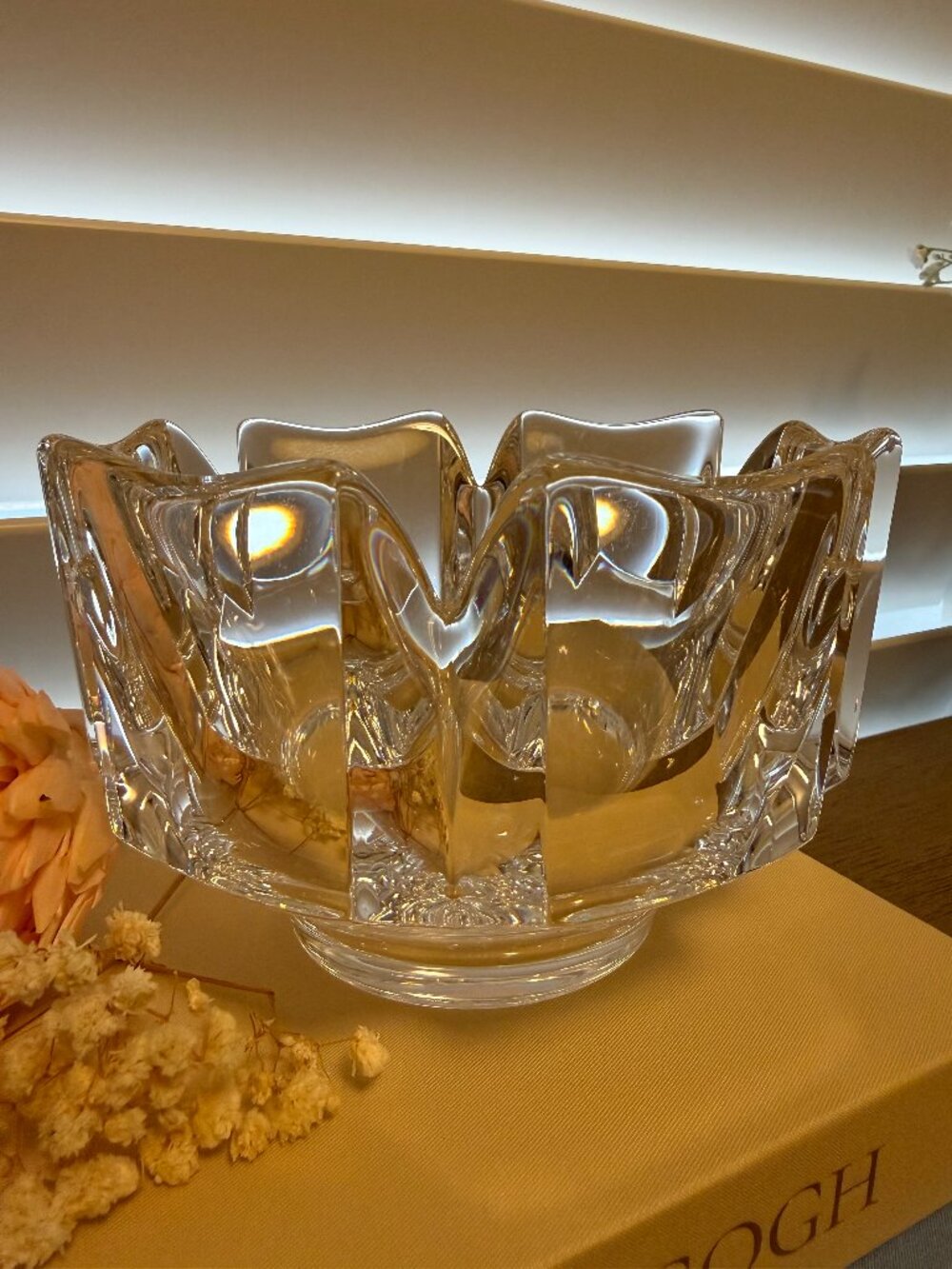 VTG Signed Orrefors Crystal 'Corona' Bowl